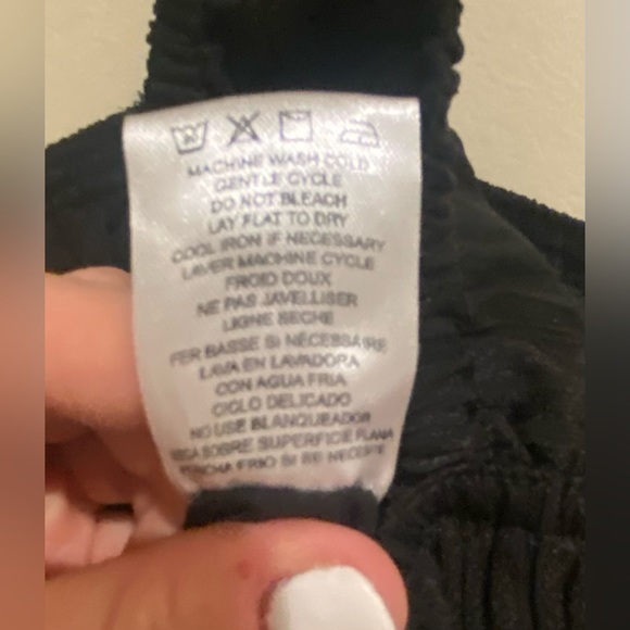 Black NSR Smocked Ruffle Trim Jumpsuit - Picture 11 of 11